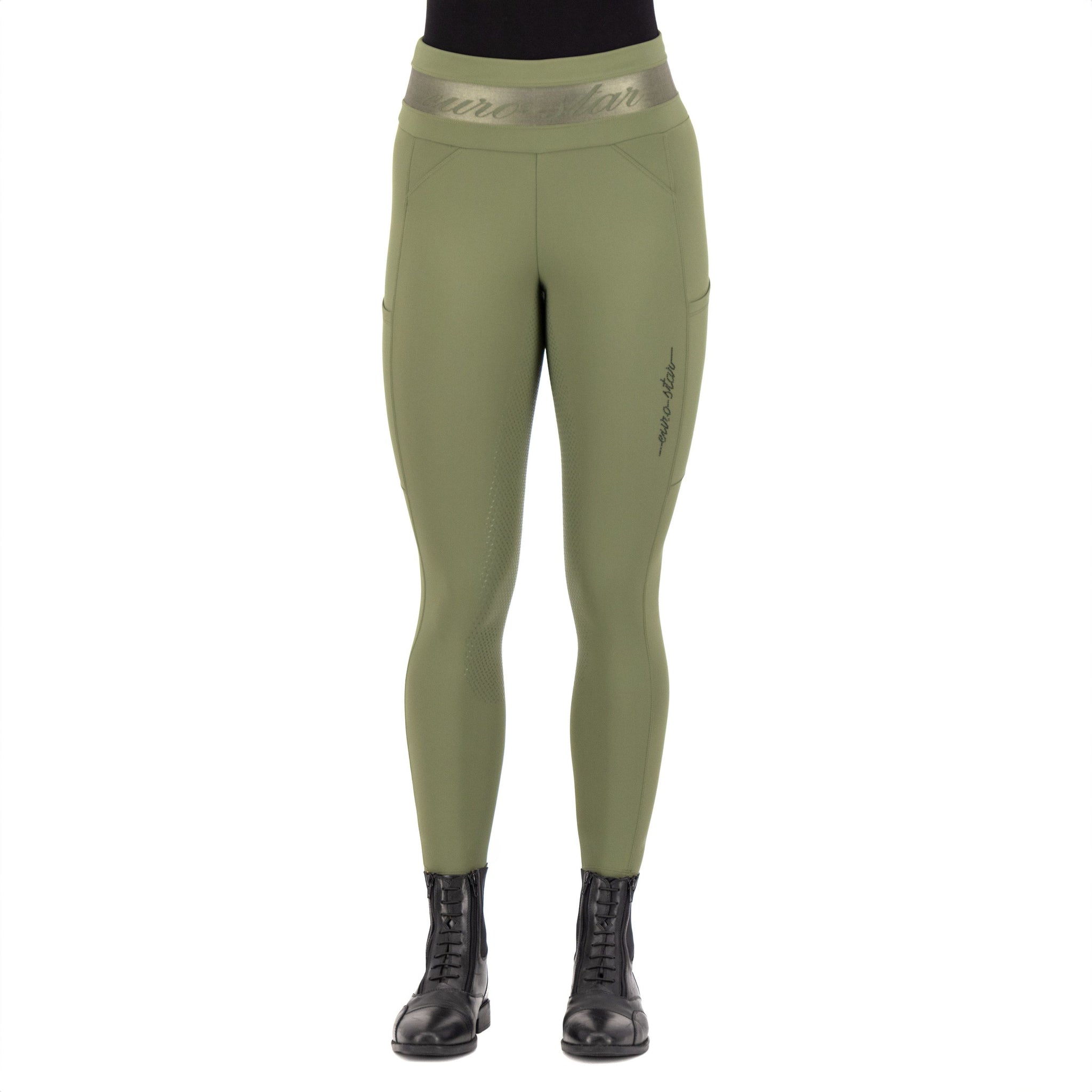 Euro-Star Impress vinter ridetights fuld grip Olive