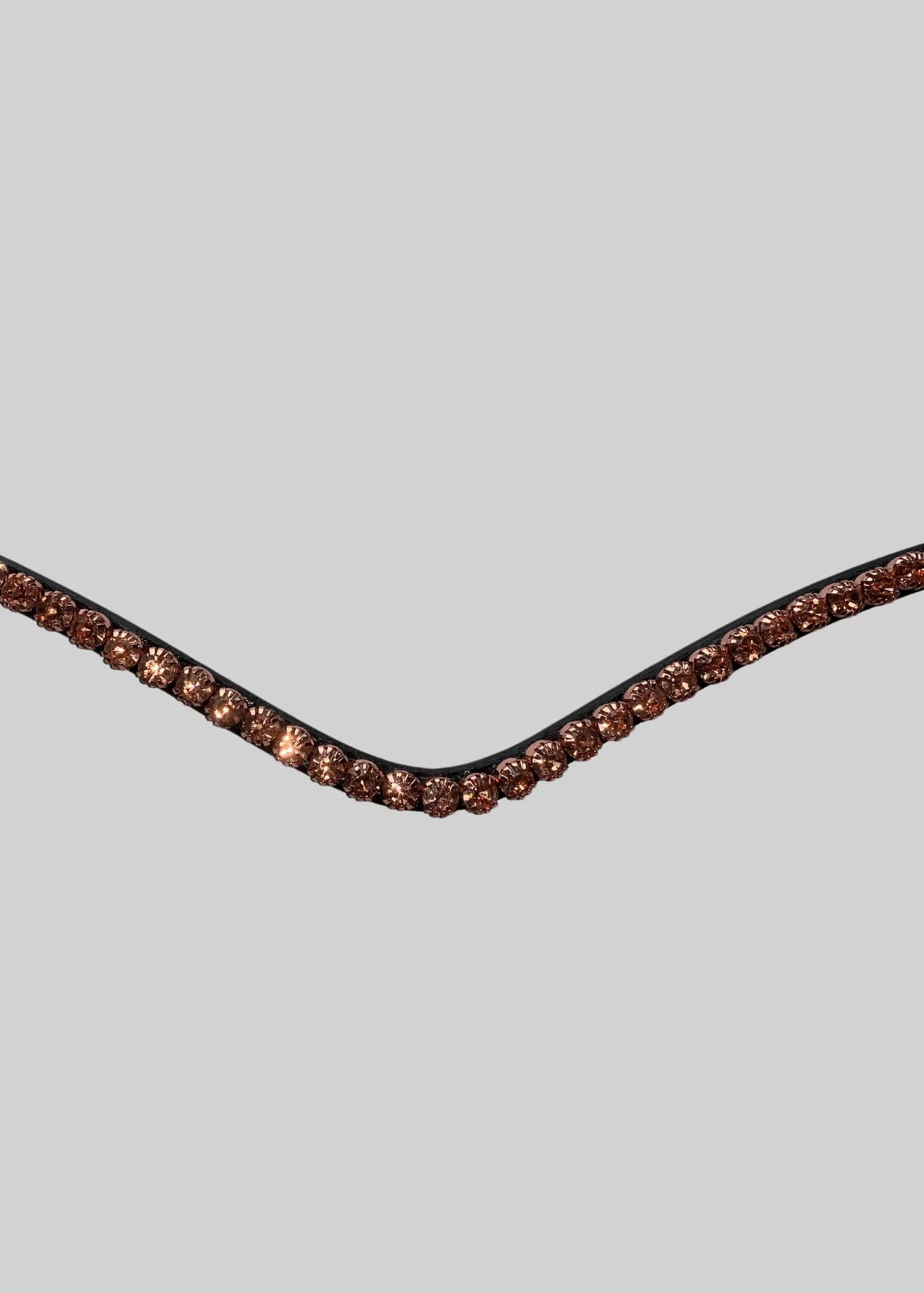 Montar FAIR Krystal Rosegold Pandebånd - Sort læder, Rosegold