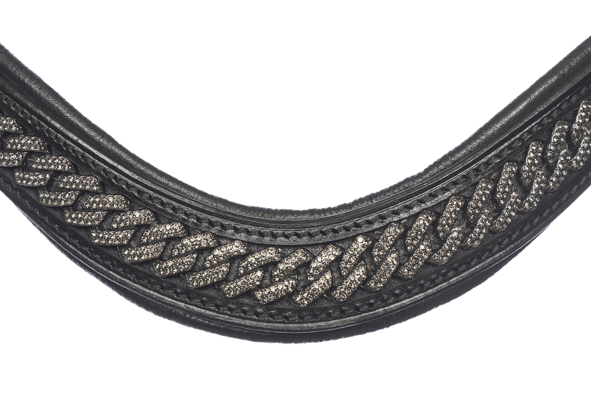 Eques Wave Pandebånd med Crystal Curb – Antracit
