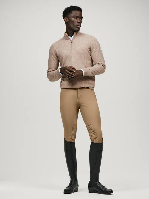 Tommy Hilfiger Herre Oakfield 1/4 zip Cashmere Pullover TAUPE
